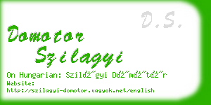domotor szilagyi business card
